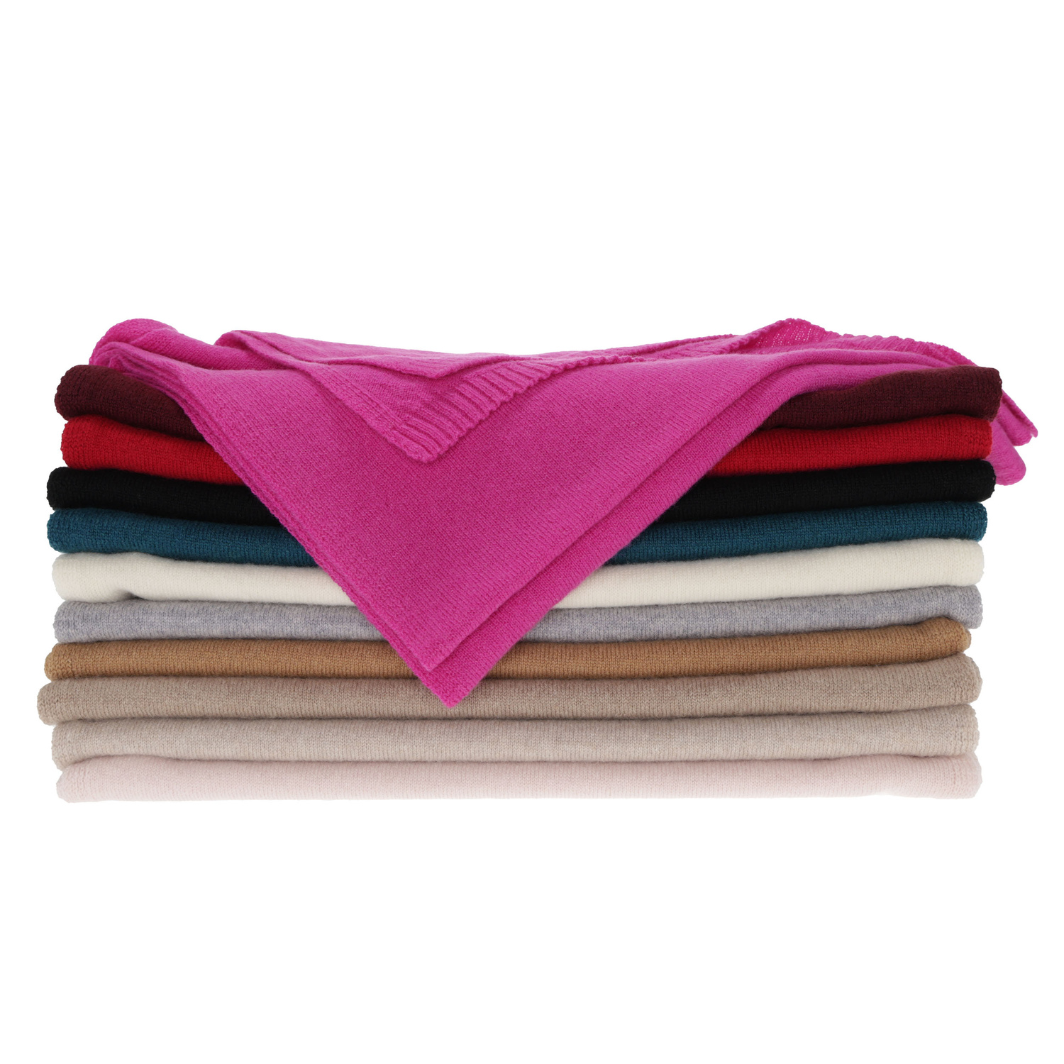 Dame vintertørklæde, bordeaux, merino uld med cashmere, Irenia