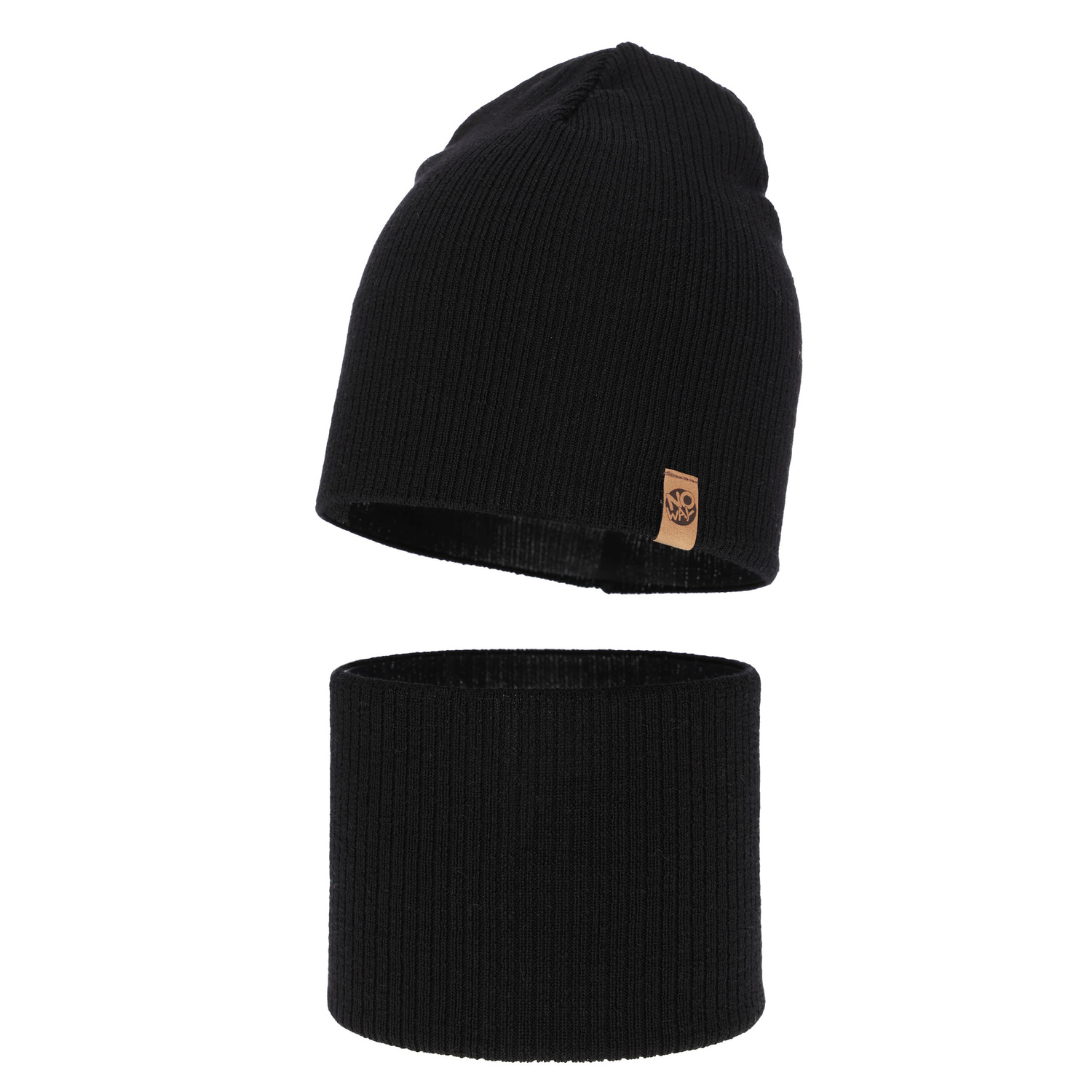 Dreng efterår/forår sæt, sort, med merinould, Richi