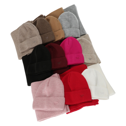 Dame vintersæt: hue og tørklæde, sort, Rava