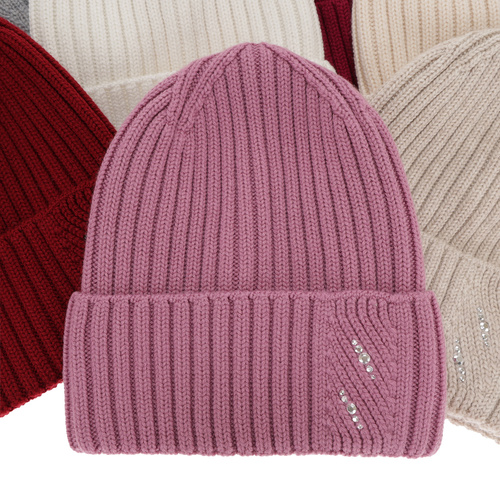 Dame vinterhue, vinter, rosa, med merinould, Ariga