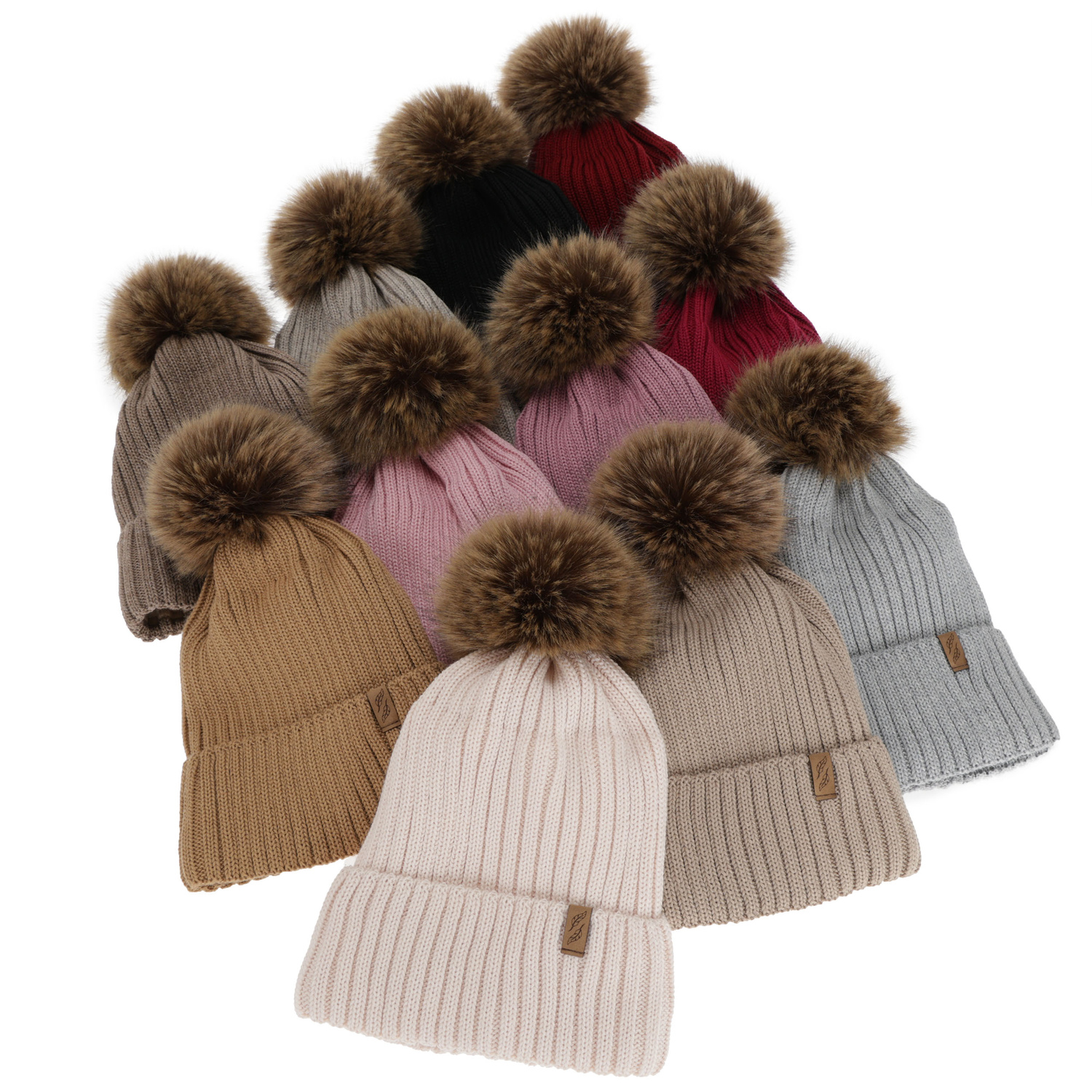 Dame vinterhue, camel, med merinould, Zamira