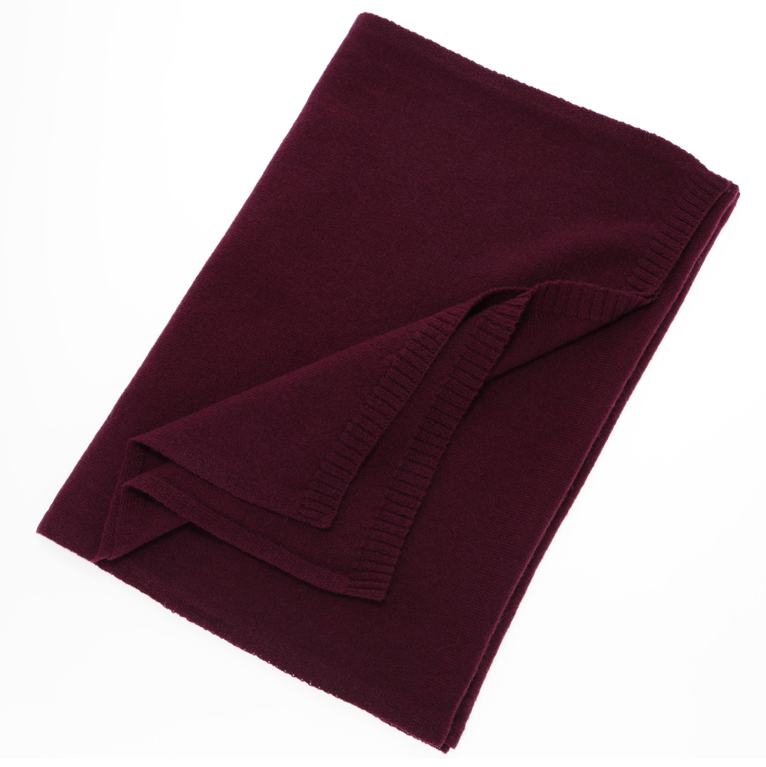 Dame vintertørklæde, bordeaux, merino uld med cashmere, Irenia