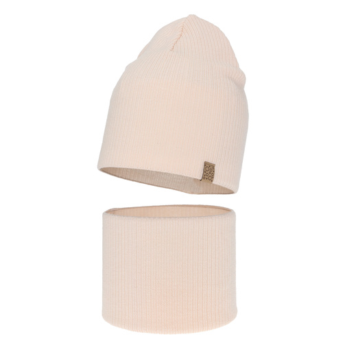 Pige efterår/forår sæt, lys rosa, 100% merinould, Ricona