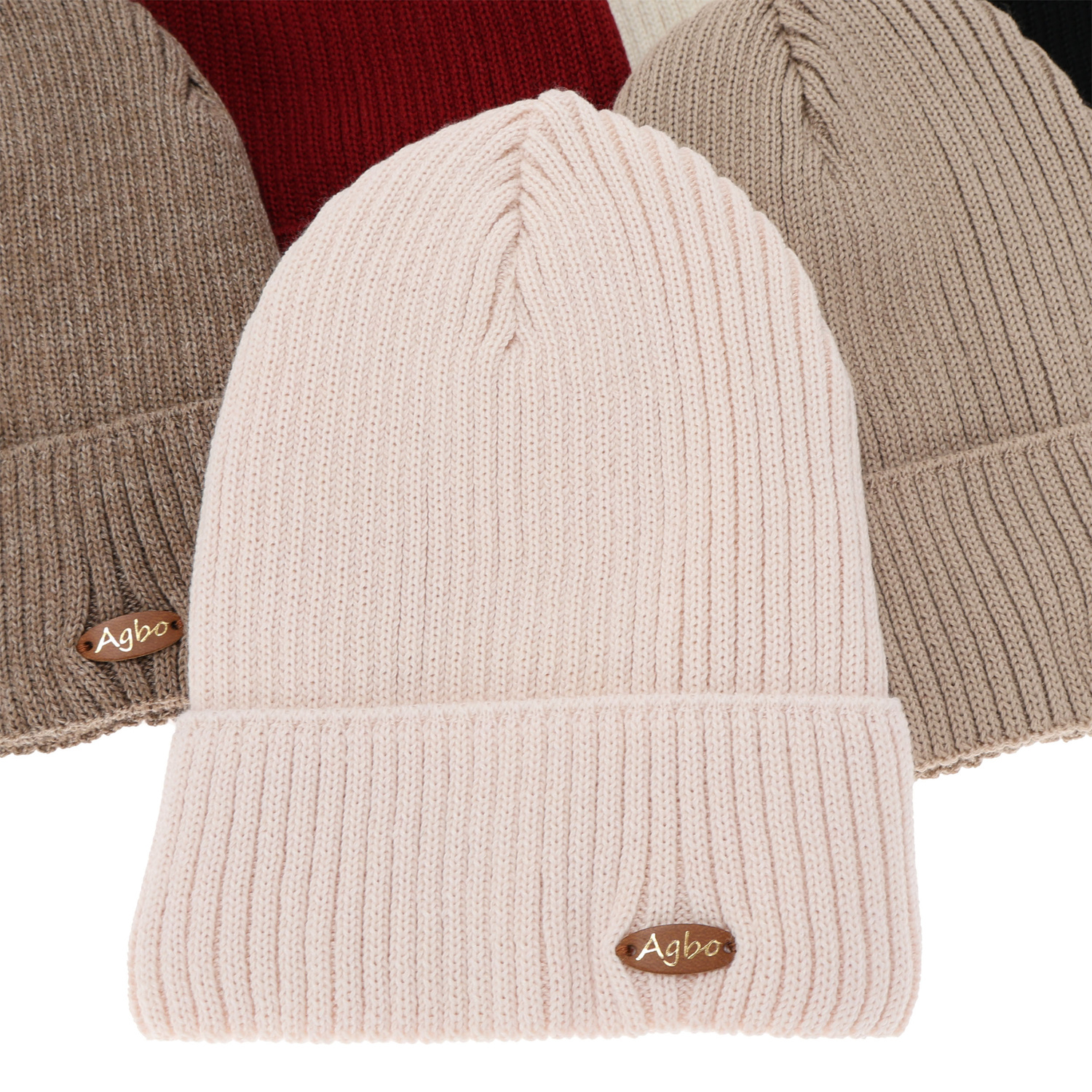 Kasket til kvinder, vintermodel, beige, med merinould Shila