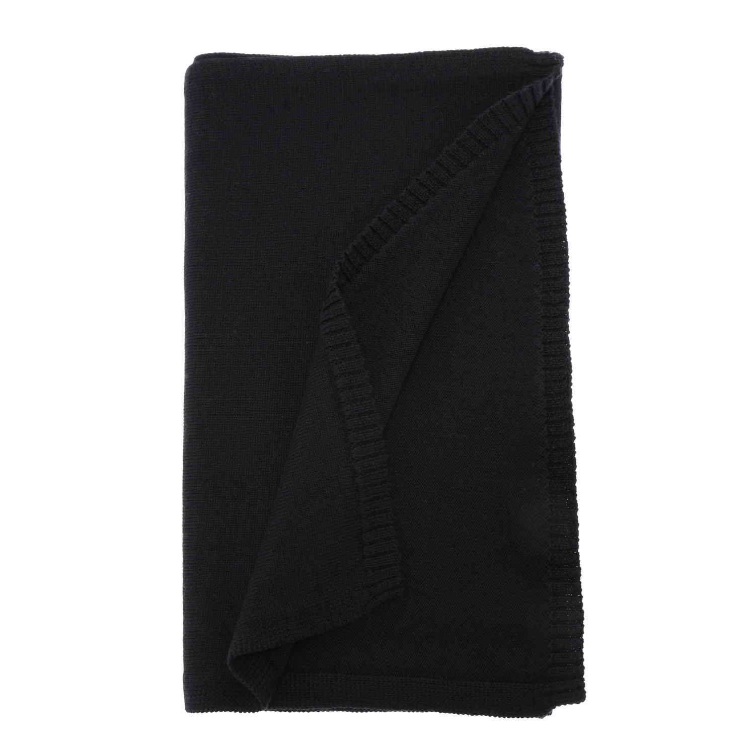 Dame vintertørklæde, sort, 100% Merino Uld, Elonia