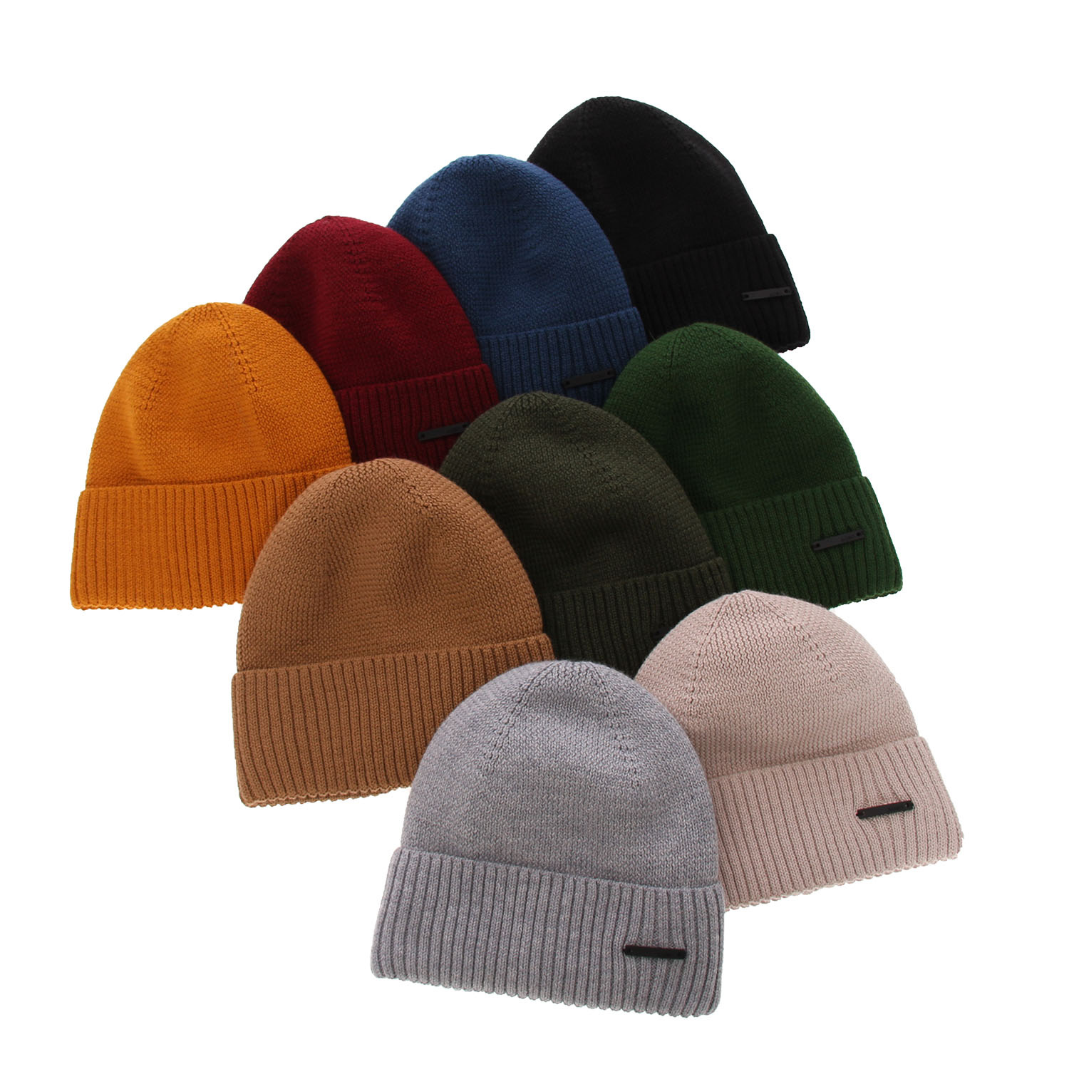 Herre vinterhue, navy, med merinould, Henk