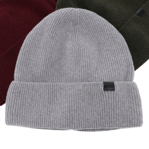 Herre vinterhue, grå, med merinould og cashmere, Arwen