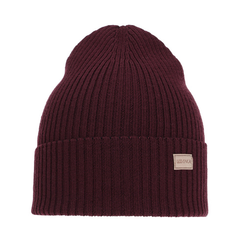 Dame vinterhue, vinter/forår, burgundy, 100% Merino Uld, Sophie