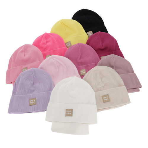 Pige efterår/forår sæt: hue og halsvarmer, med bomuld, beige, Zola