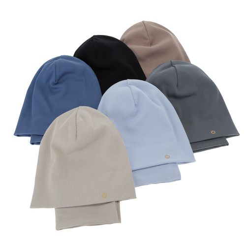 Dreng efterår/forår sæt: hue og halsvarmer, bomuld, beige, Desider