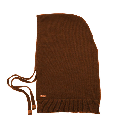 Dame vinter balaclava, brun, med merinould, Elizabeth