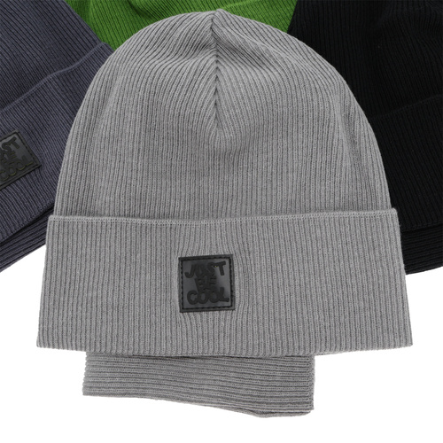 Dreng efterår/forår sæt: hue og halsvarmer, med bomuld, jasnoszary, Jonas