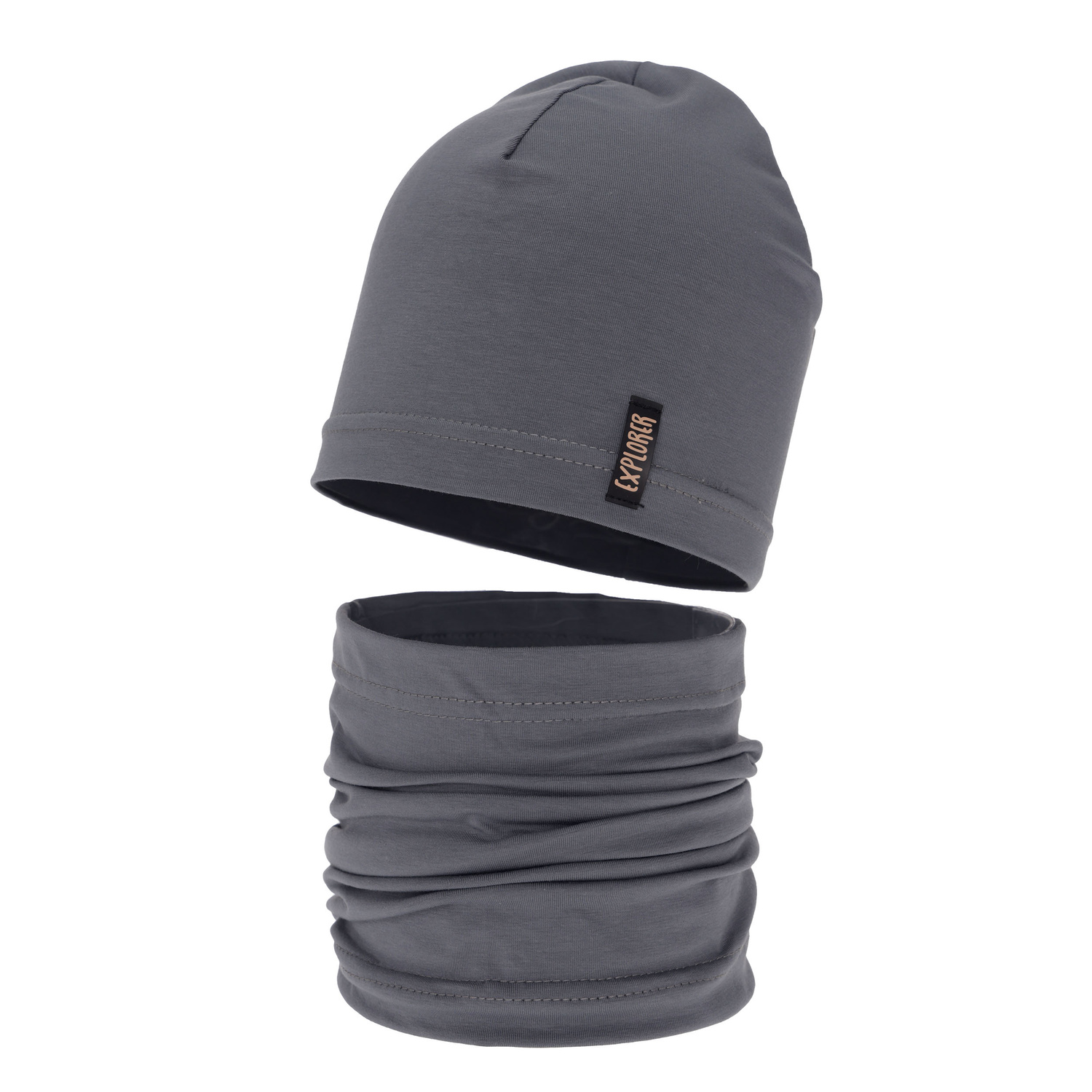 Dreng efterår/forår sæt: hue og halsvarmer, grå, Hobart