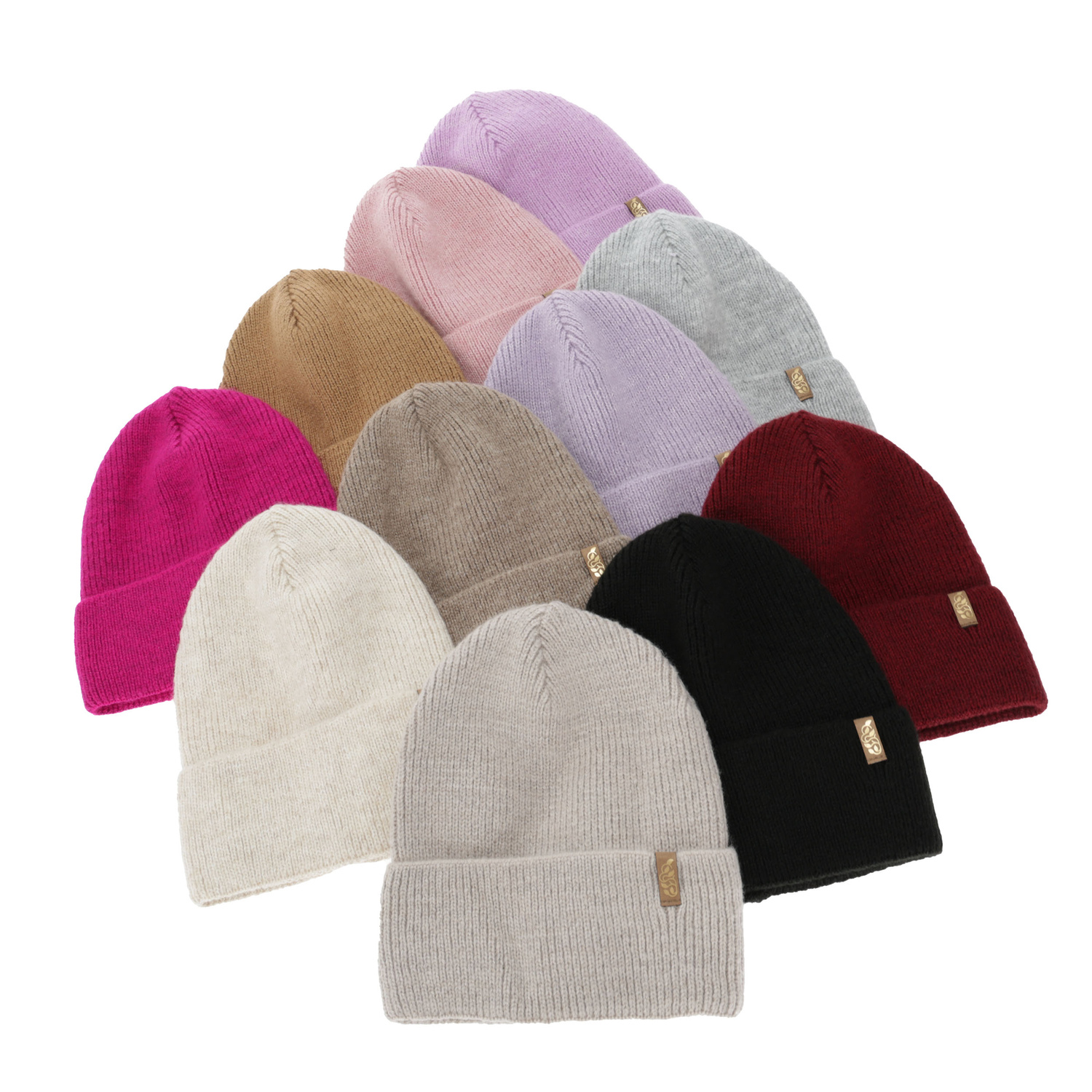 Dame vinterhue, beige, med merinould, Tahoe