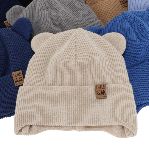 Dreng efterår/forår hue, blå, med bindebånd, Nikifor