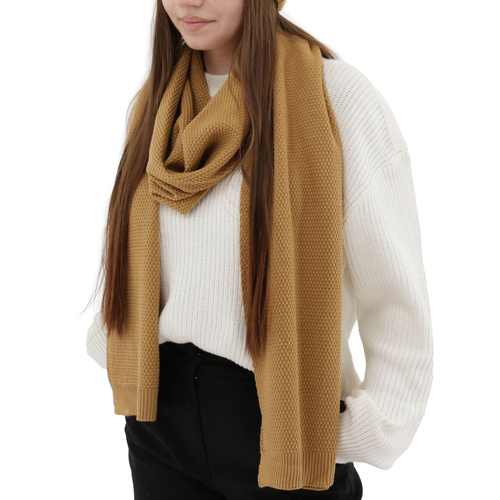 Dame vintertørklæde, camel, Agora