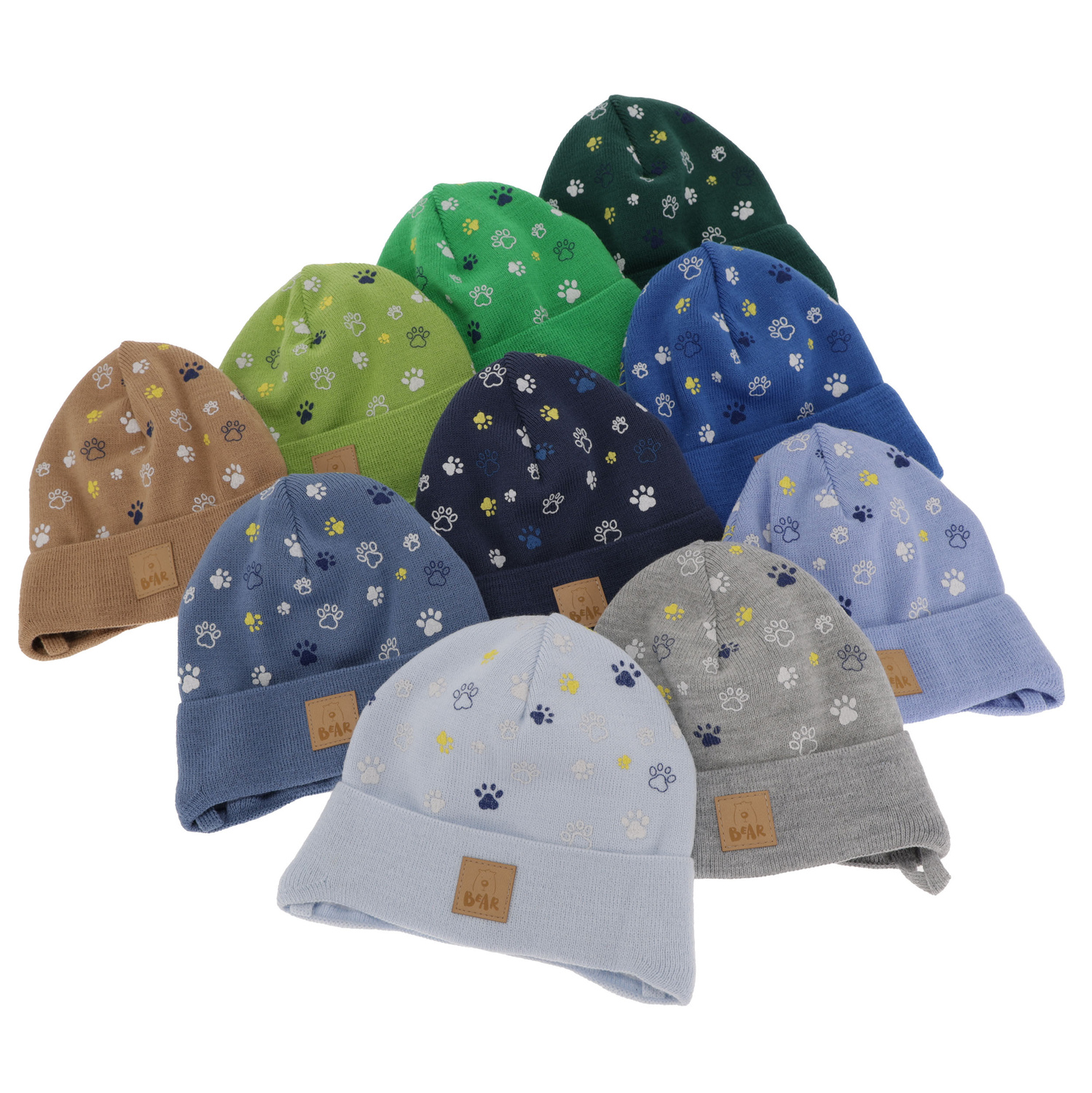 Dreng efterår/forår hue, blå, med bindebånd, Folik