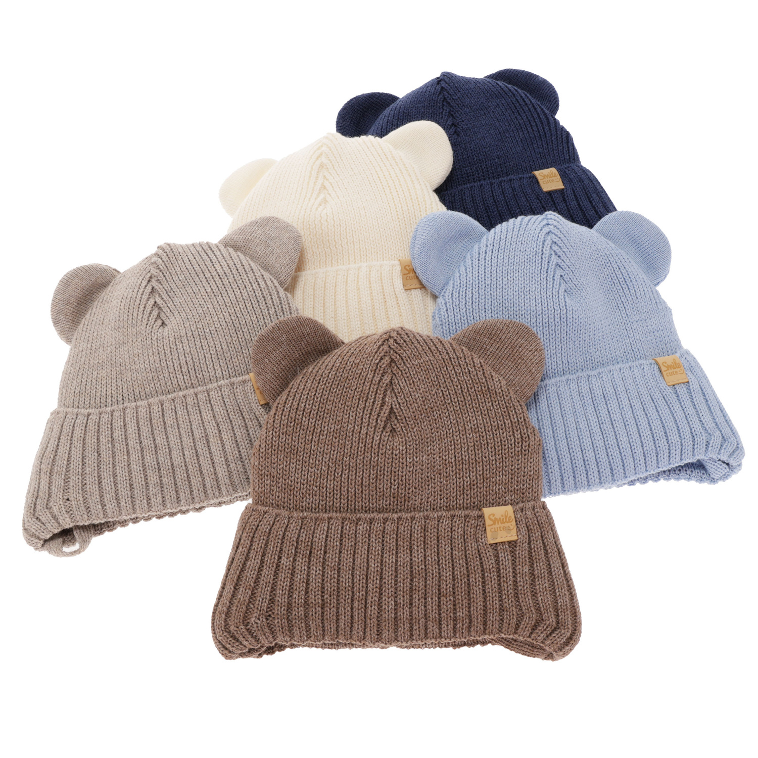 Dreng vinterhue, grå, med bindebånd, med merinould, Shedon