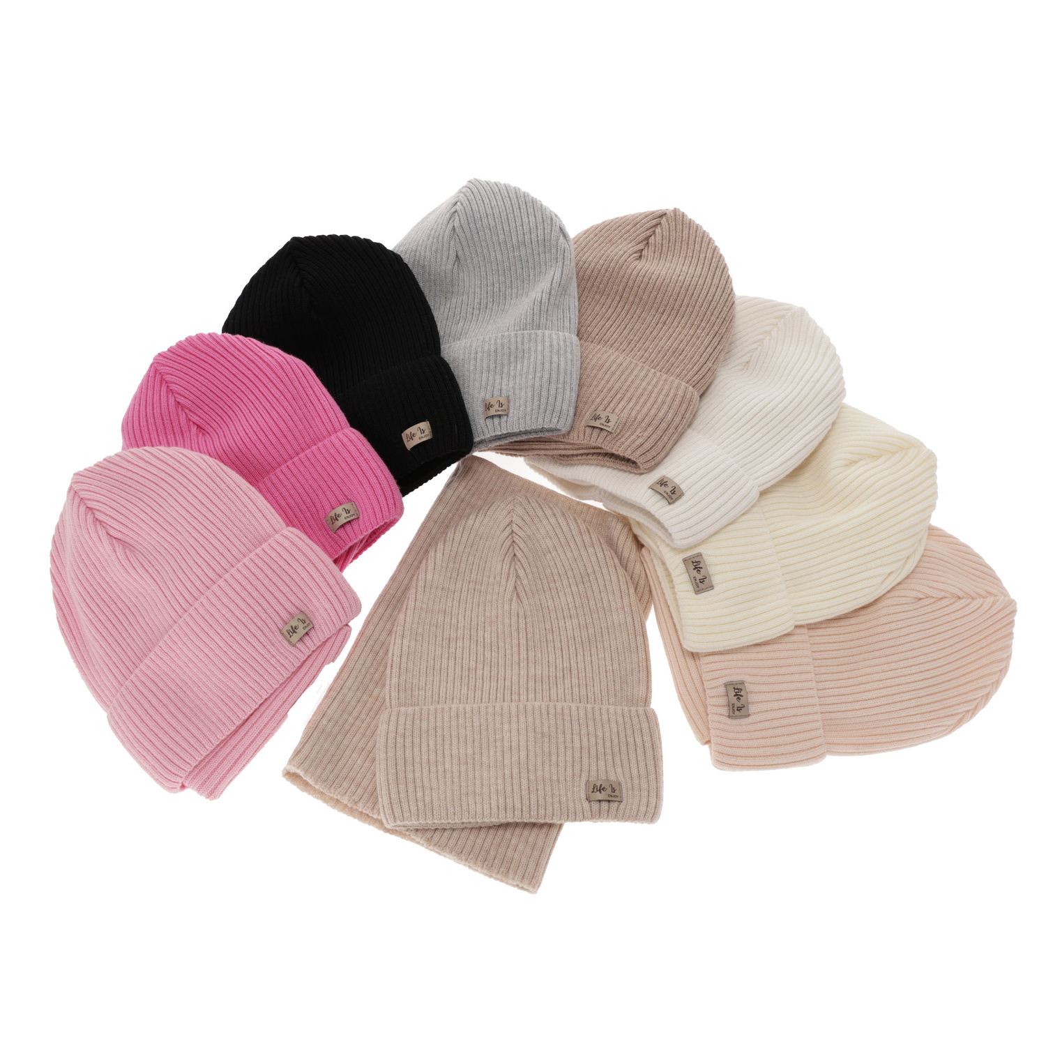 Pige efterår/forår sæt: hue og halsvarmer, grå, 100% Merino Uld, Itra