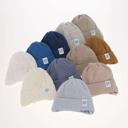 Dreng efterår/forår hue, cremefarvet, med bindebånd, Galvani