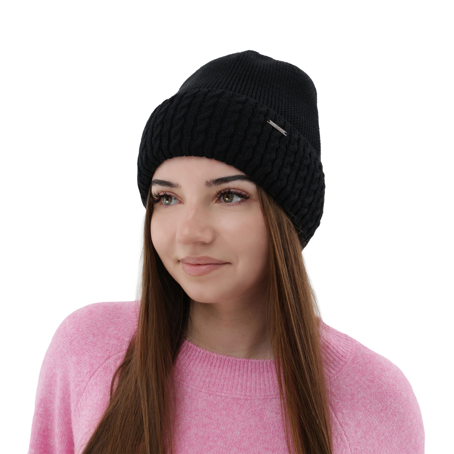 Dame vinterhue, vinter, beige, med merinould, Febe