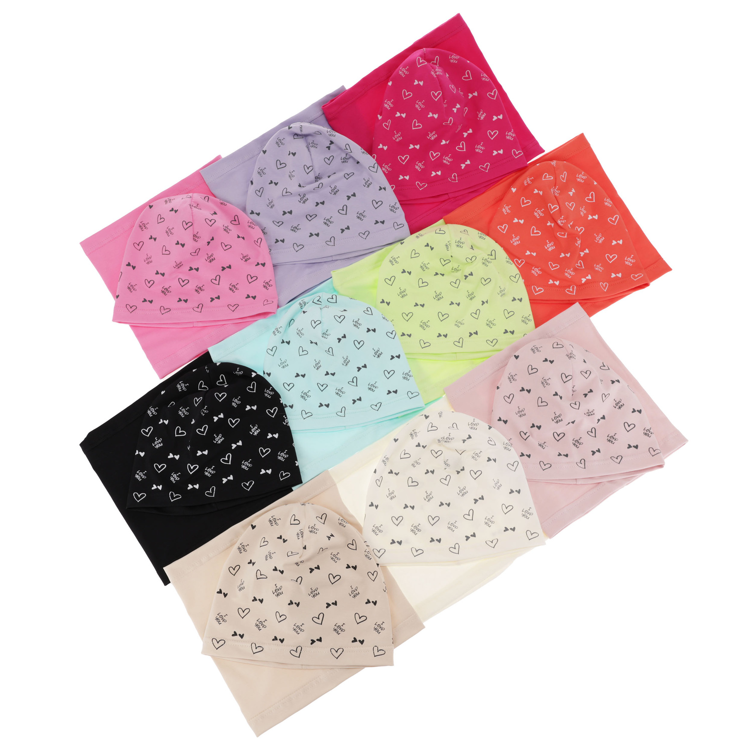 Pige efterår/forår sæt: hue og halsvarmer, mint, bomuld, Lovena