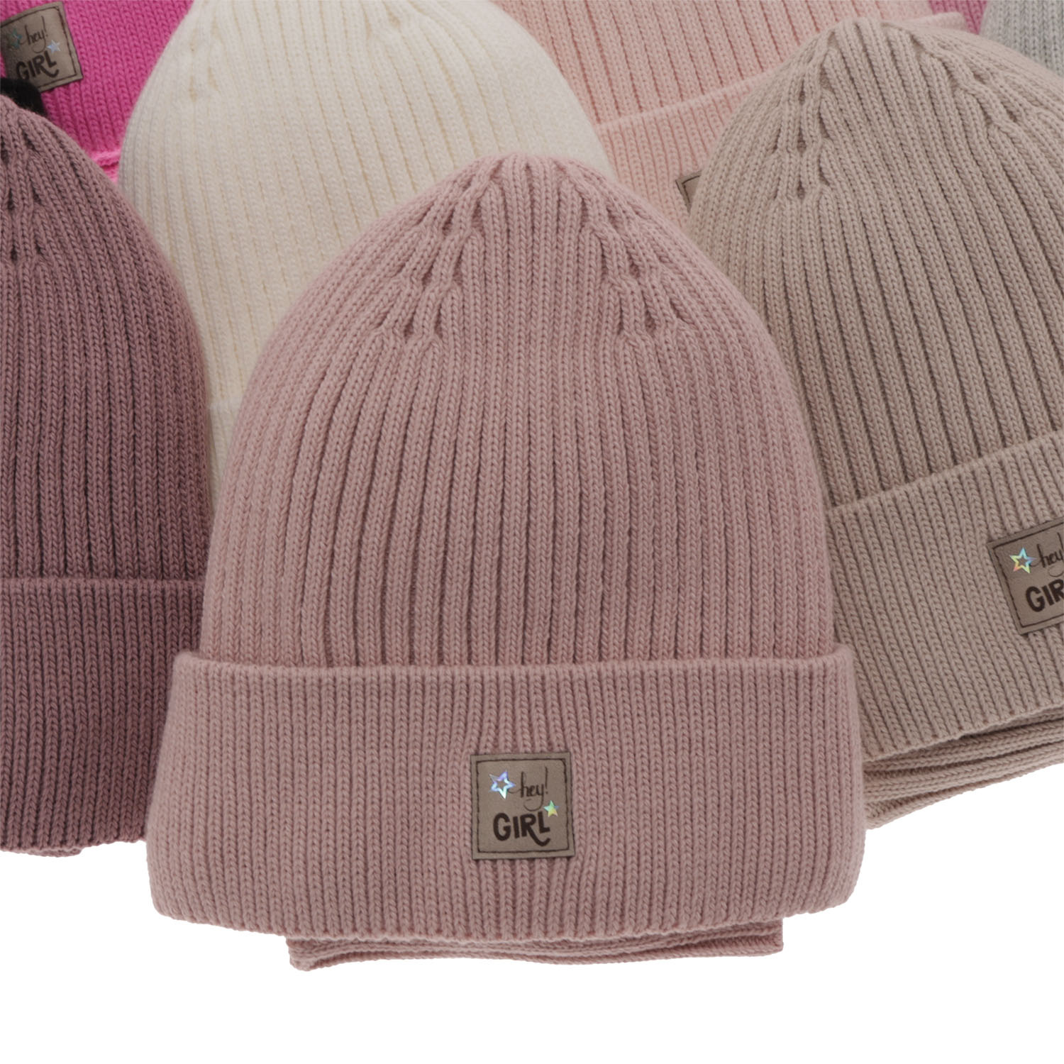 Pige vintersæt: hue og halsvarmer, rosa, Georgina