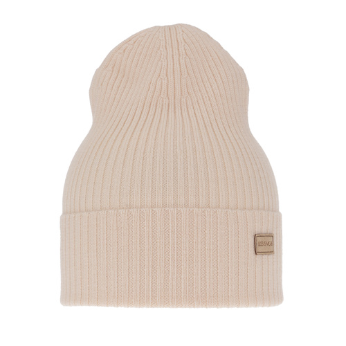 Dame vinterhue/forår hue, lysrosa, 100% Merino Uld, Sophie