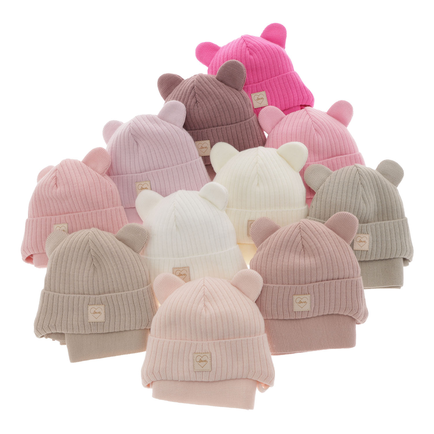 Pige vintersæt: hue og tørklæde, lilla, med bindebånd, Antola