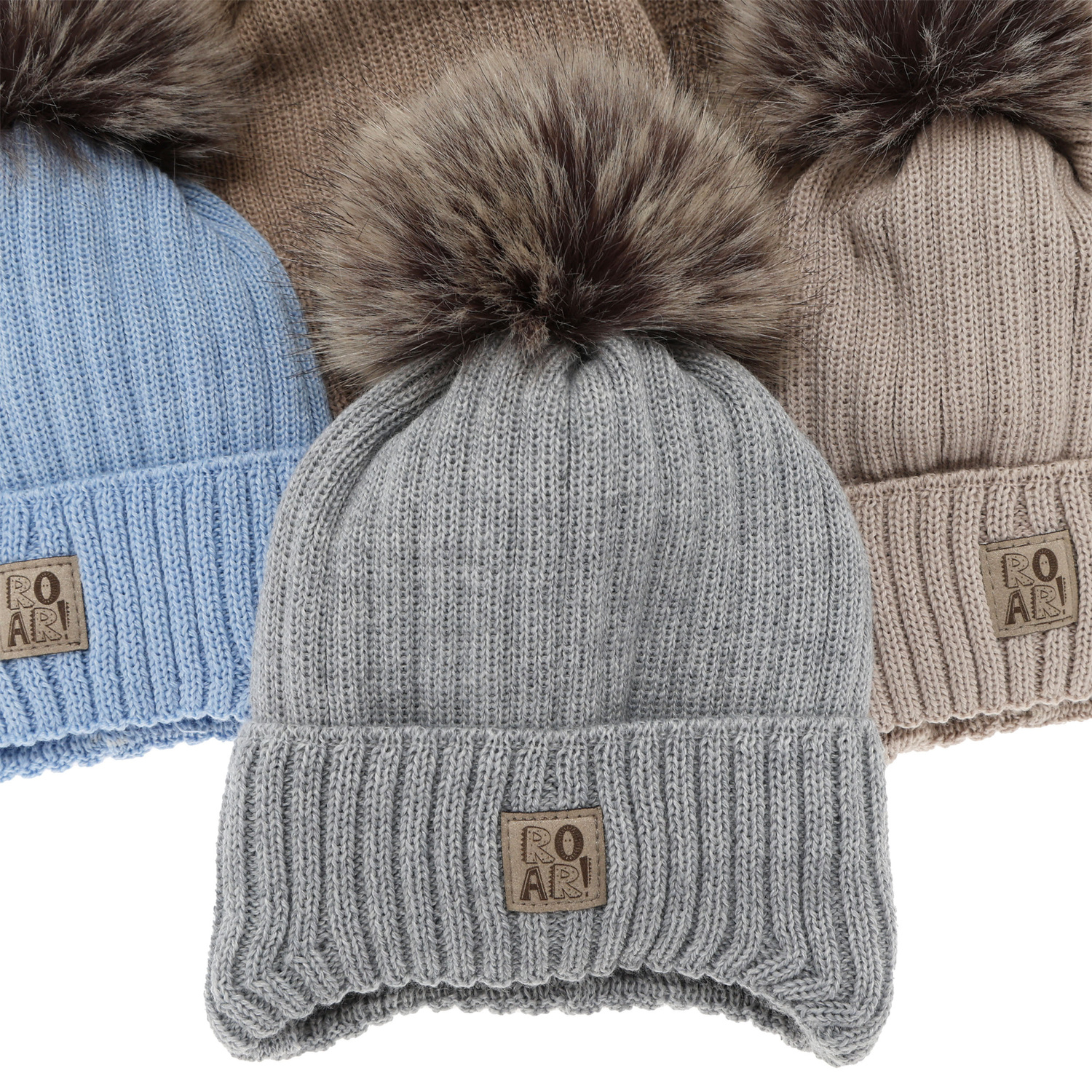 Dreng vinterhue, med bindebånd, med merinould, beige, Nabil