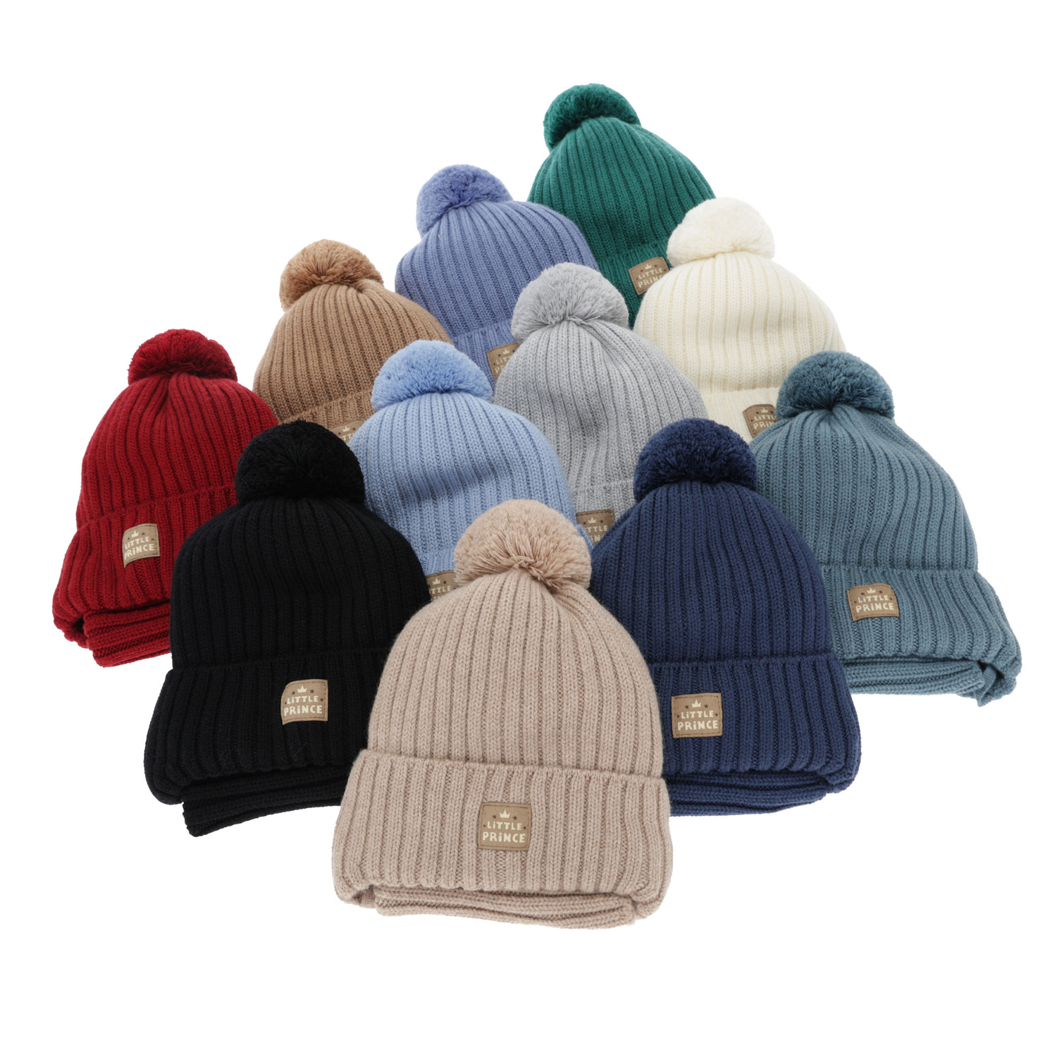 Dreng vintersæt: hue og halsvarmer, blå, 100% merino uld, foret med uldpolar, med bindebånd, Masil