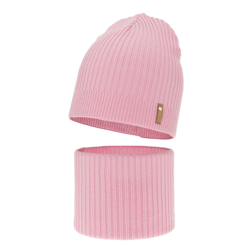 Pige efterår/forår sæt, rosa, med merinould, Chelsie