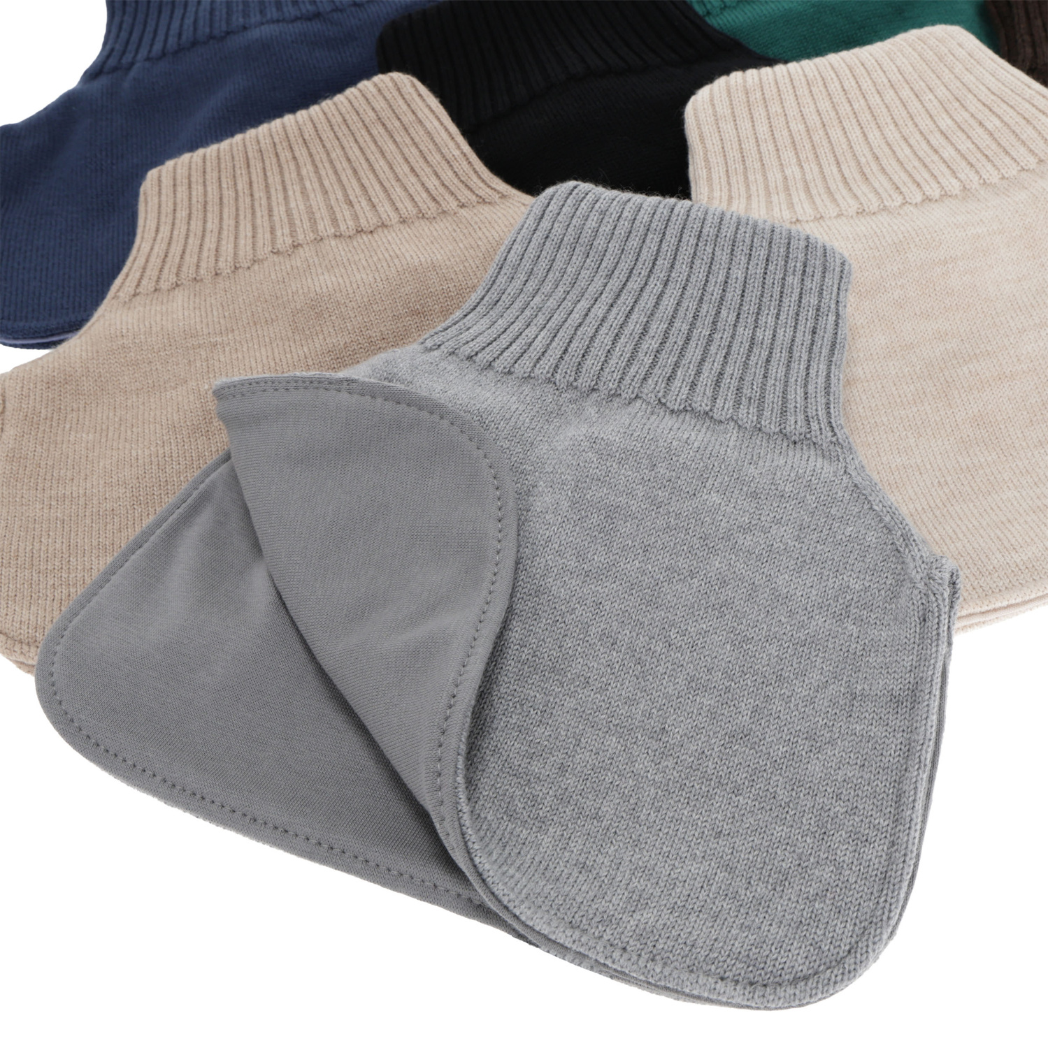 Dreng vinter halsedisse, 100% Merino Uld, foret med bomuld, beige, Tiket