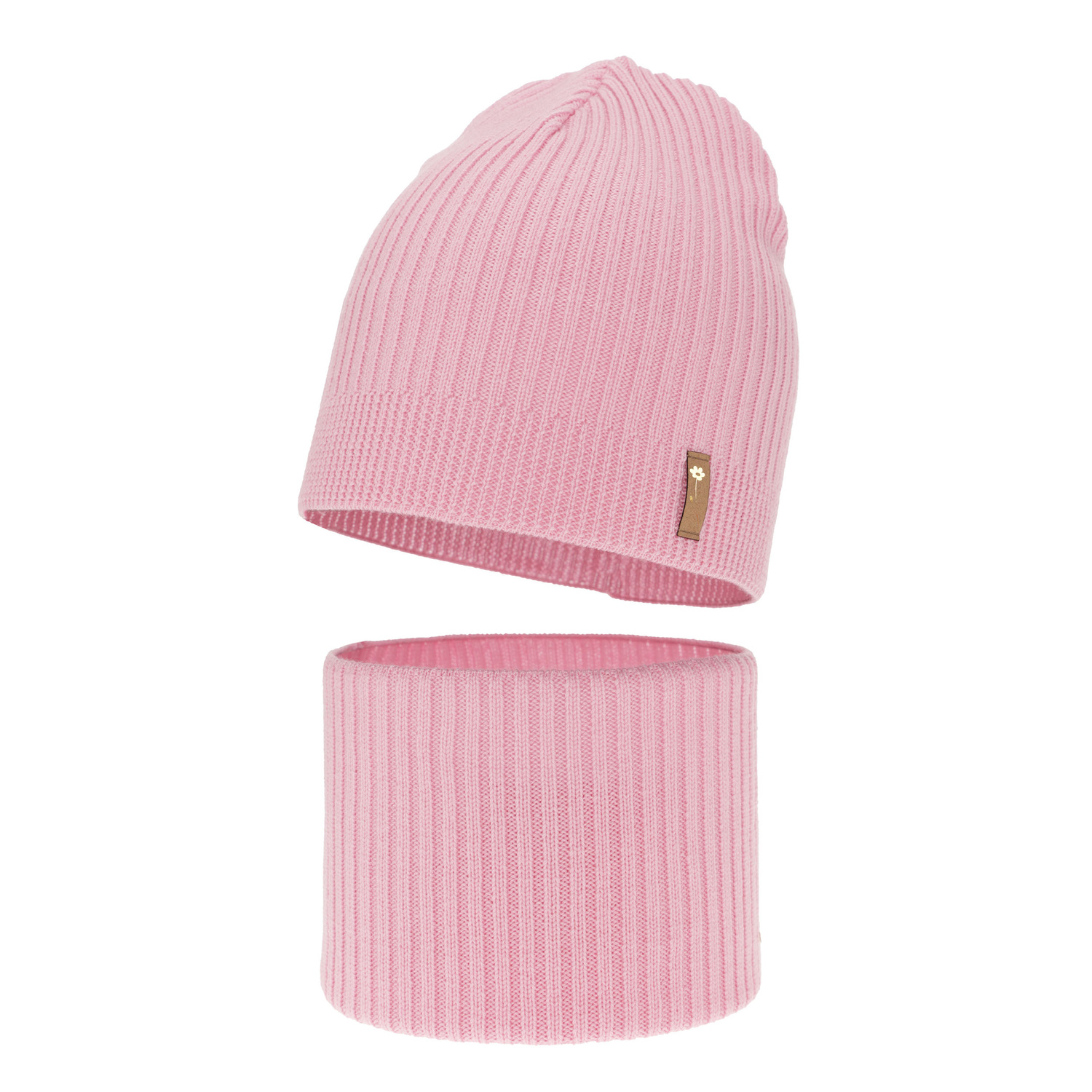 Pige efterår/forår sæt, rosa, med merinould, Chelsie