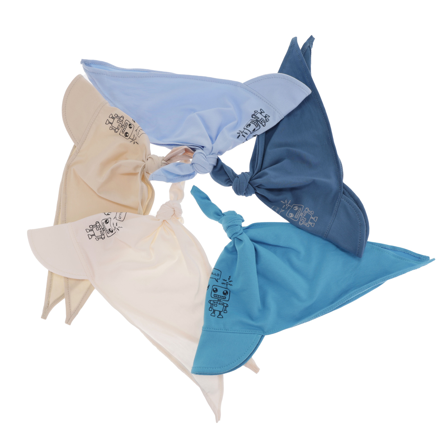 Dreng hat efterår/forår, blå, bomuld, Robik