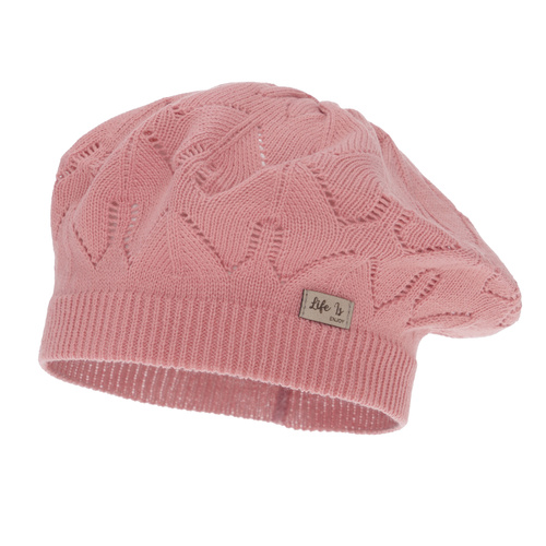 Pige efterår/forår beret, lyserød, Liveria