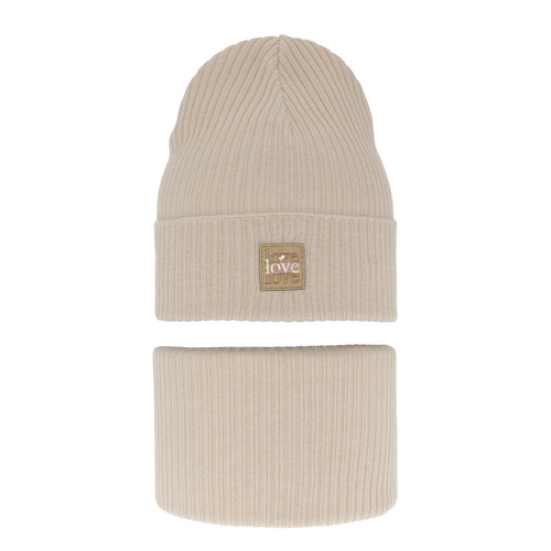 Pige efterår/forår sæt, med bomuld, beige, Furora