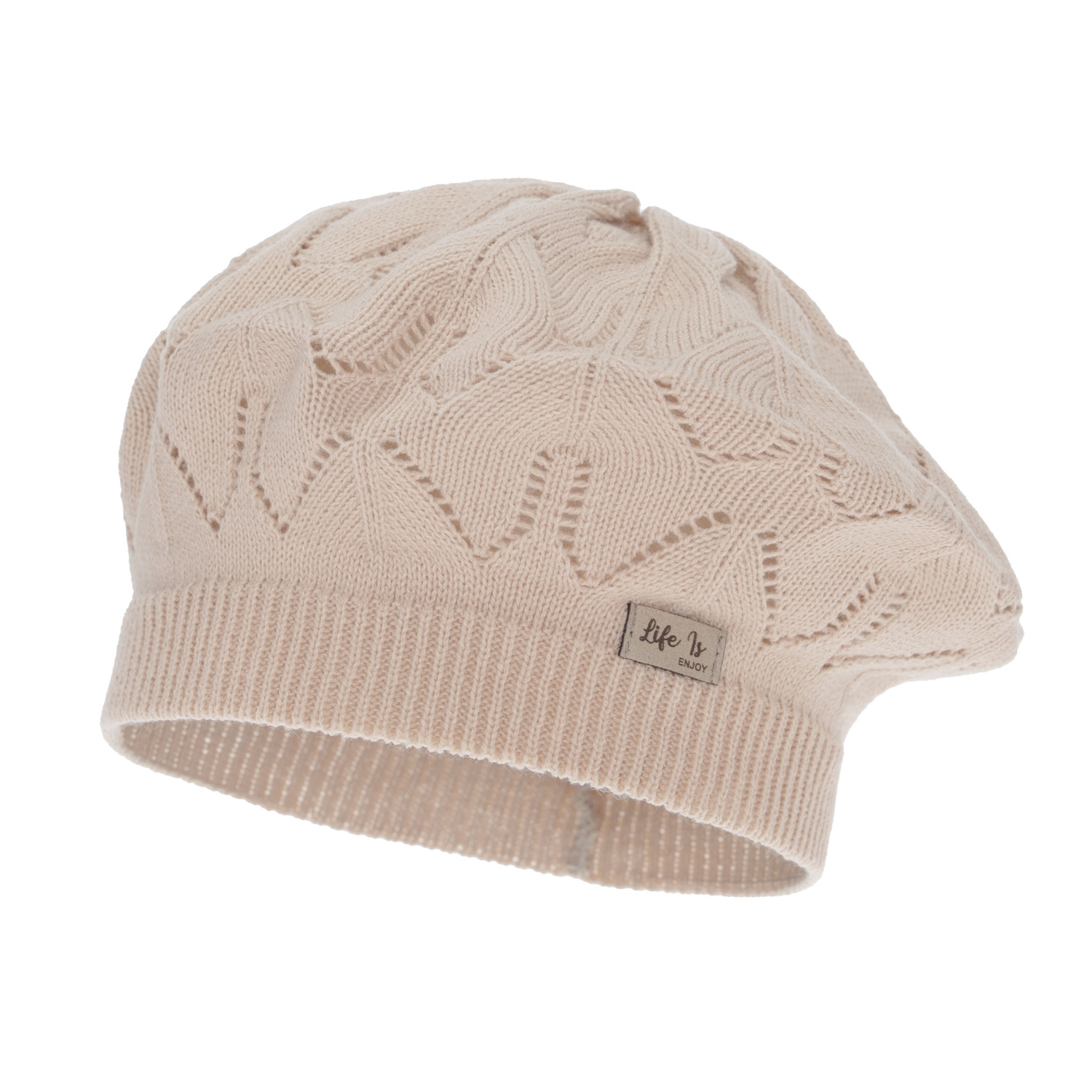 Pige efterår/forår beret, beige, Liveria