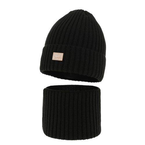 Pige vintersæt: hue og halsvarmer, sort, Tampa