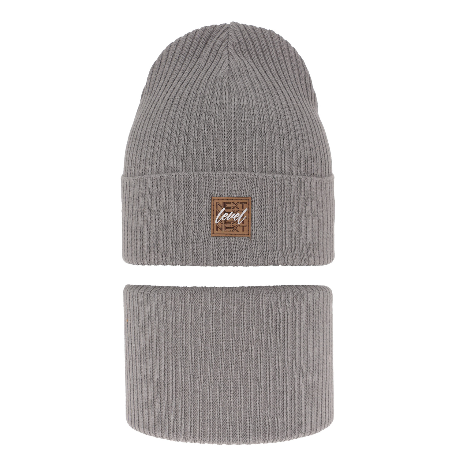 Dreng efterår/forår sæt, med bomuld, lys grå, Fenix