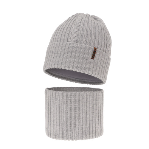 Dreng vintersæt, lysgrå, 100% Merino uld, Wilson