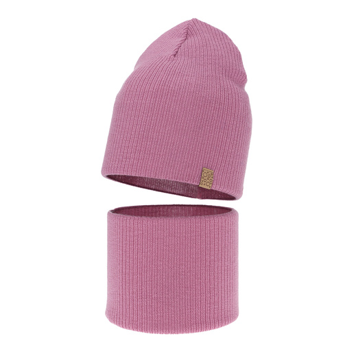 Pige efterår/forår sæt, lilla, med merinould, Ricona