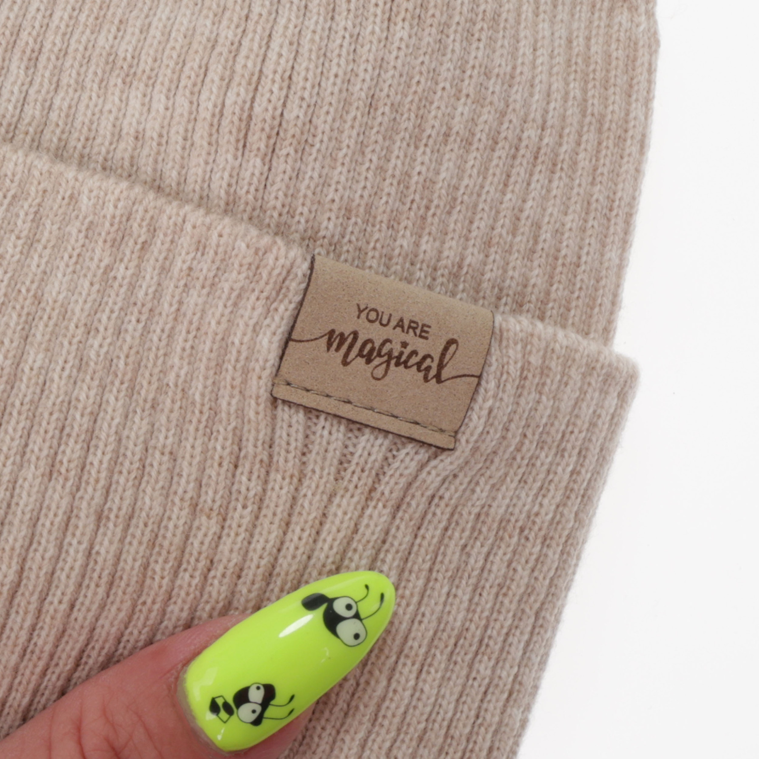 Pige efterår/forår sæt: hue og halsvarmer, beżowy, 100% Merino Uld, Magenta