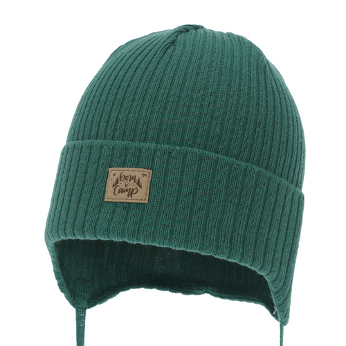 Dreng efterår/forår hue, szmaragdowa, med bindebånd, med bomuld, Fenris