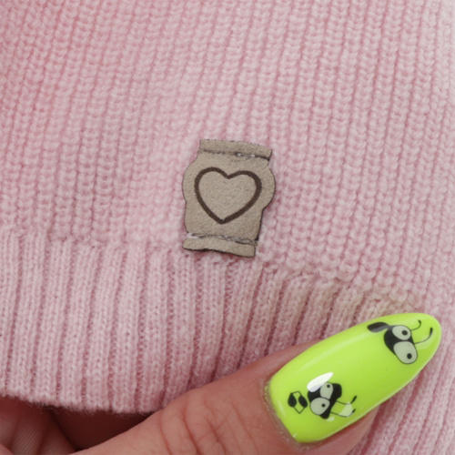 Pige efterår/forår hue, cremehvid, merino uld med cashmere, med bindebånd, Orida