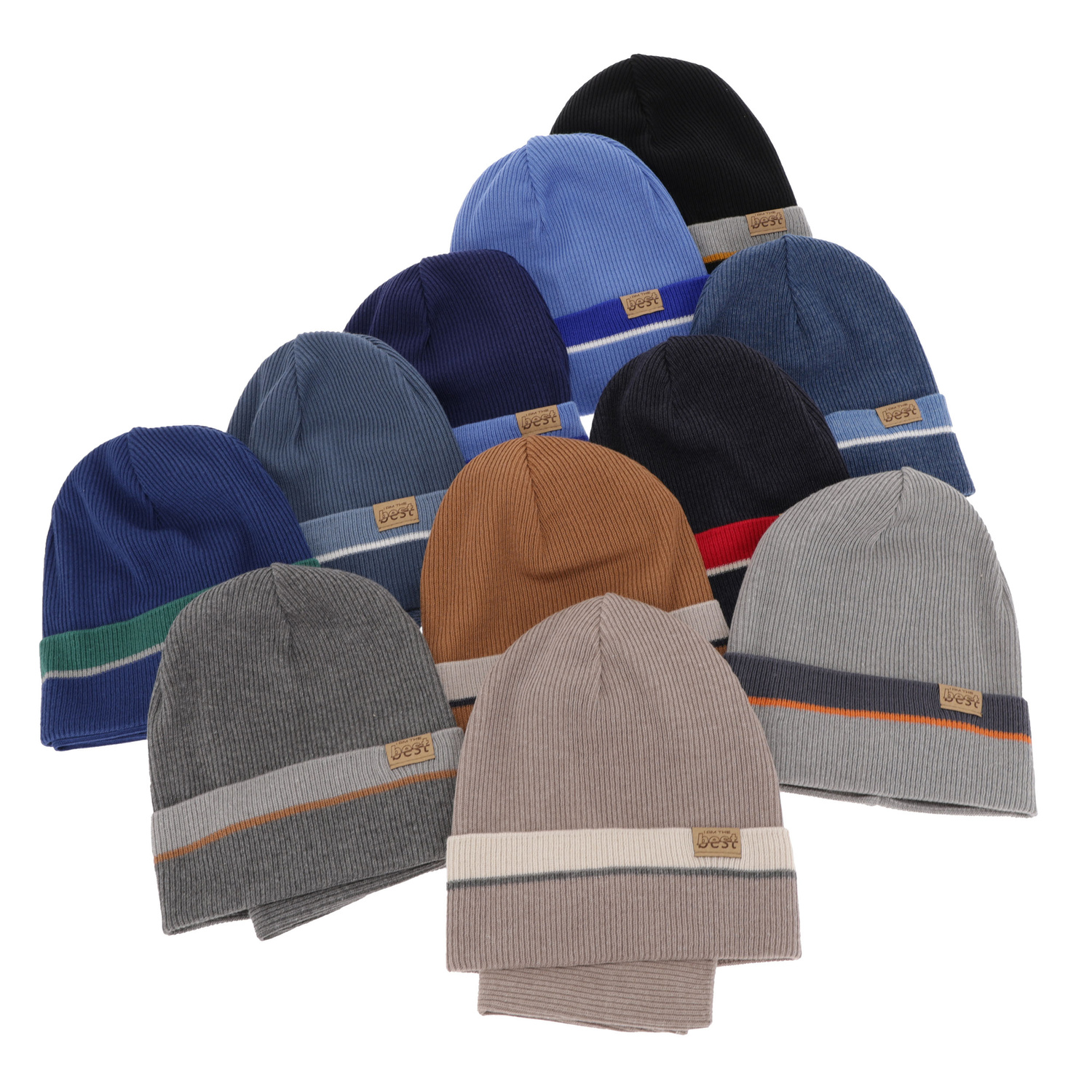 Dreng efterår/forår sæt: hue og halsvarmer, med bomuld, blå, Antonio