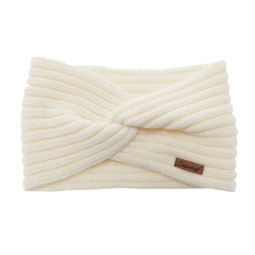 Dame vinter pandebånd, brun, 100% Merino Uld, Veka