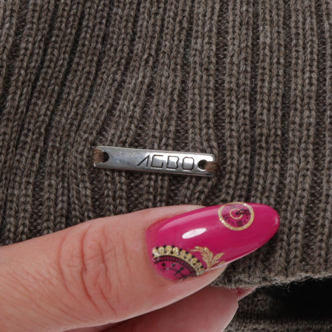 Herre vinterhue, beige, med merinould, Baltor