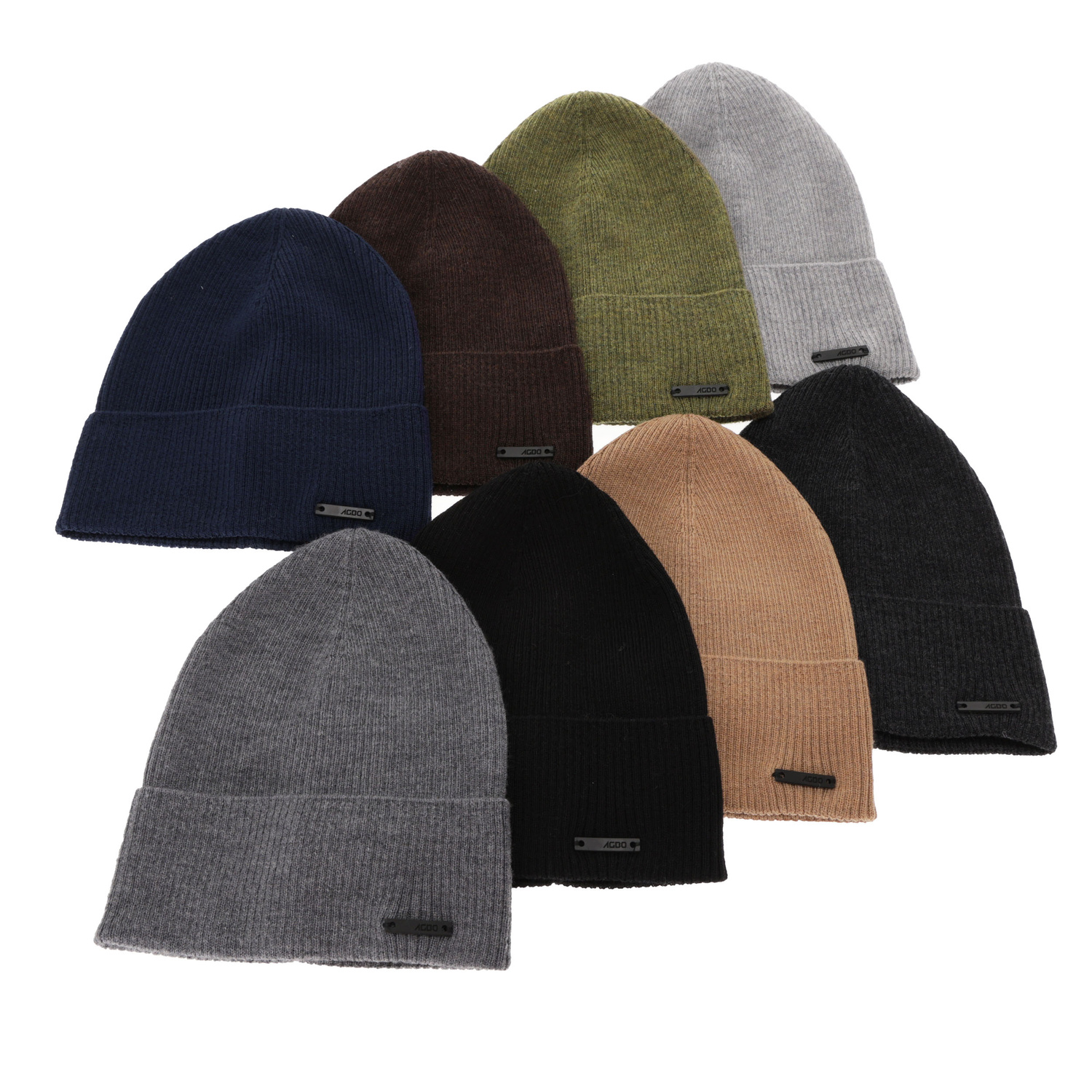 Herre efterår/forår hue, lys grå, 100% Merino uld, Fleur