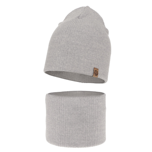 Dreng efterår/forår sæt, lysgrå, med merinould, Richi